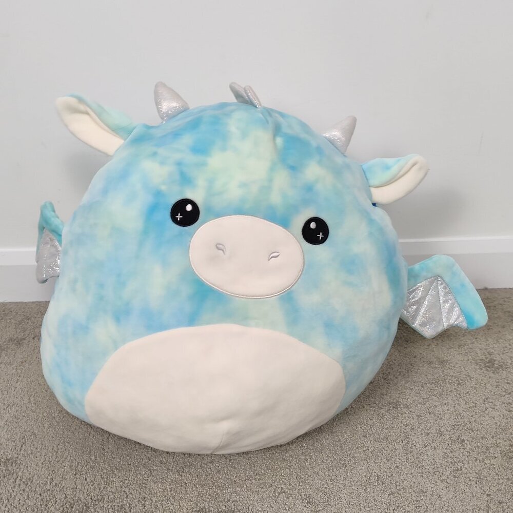 Squishmallows Kids Stuffed Toy Keith The Dragon Blue Soft Squishy Large Plush